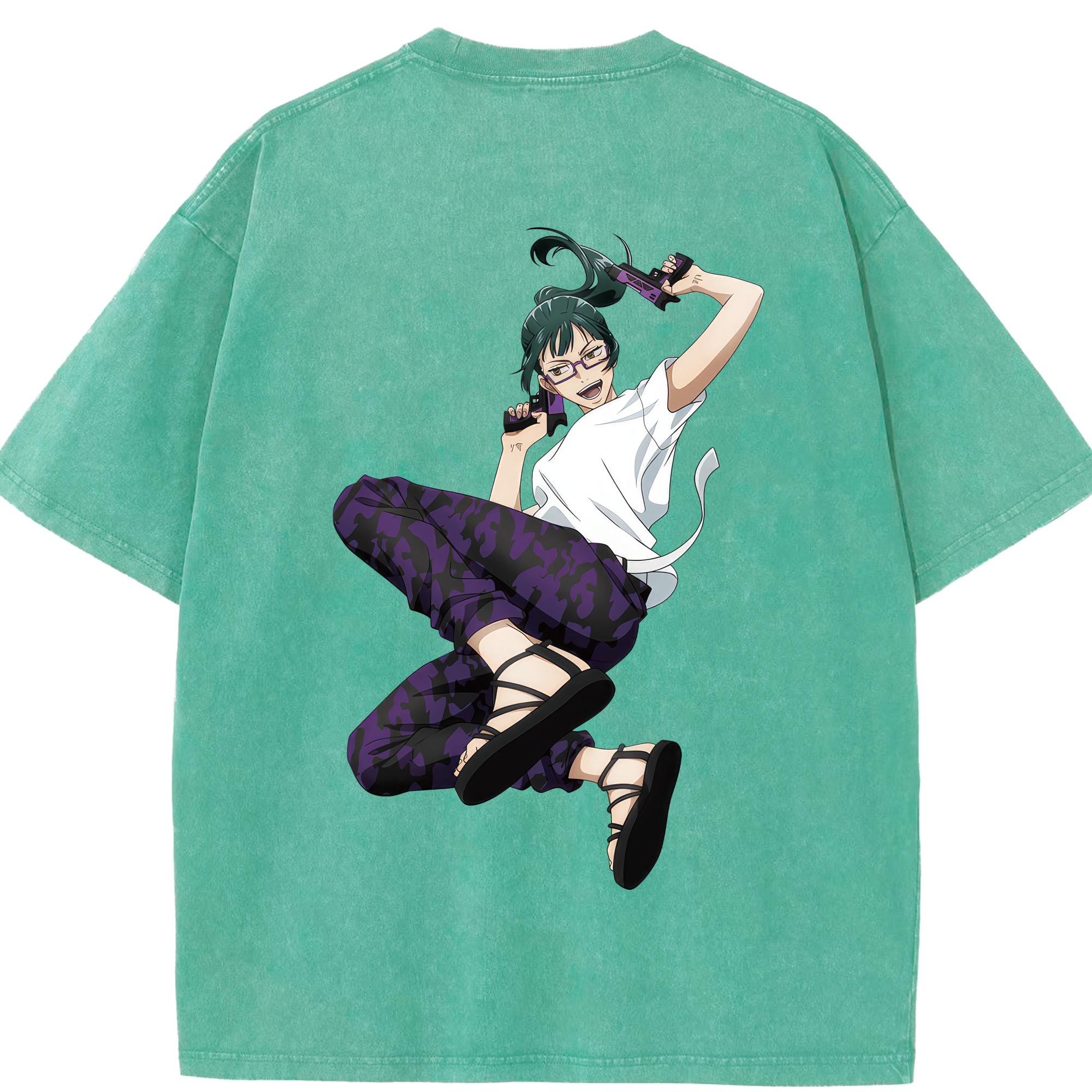 （画像用） 呪術廻戦 Jujutsu Kaisen 綿100% ヴィンテージ風 半袖Tシャツ（背面プリント）